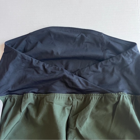 Isabel Maternity Green Over Belly Joggers Workout Pants Woven Women XS New - Picture 5 of 8